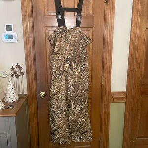 Huntworth Men's Camouflage Lightweight Hunting Pants with Suspenders, Size Large